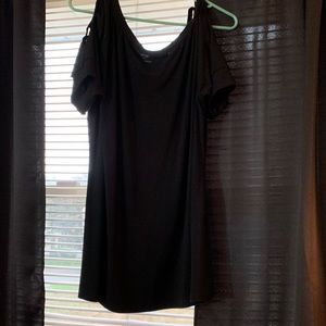 Black slit sleeve blouse
